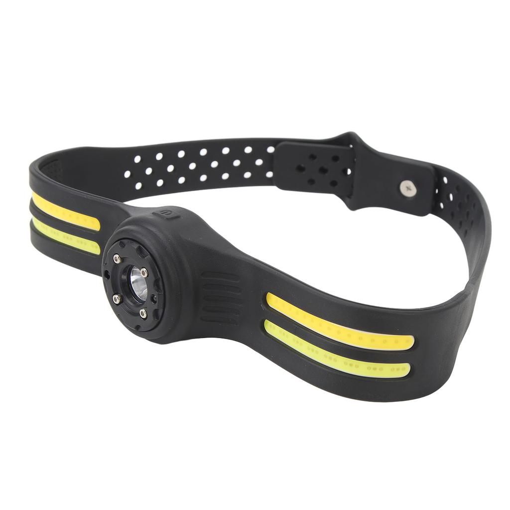 COB Head Light Head Lamp Light Weight Sensing Type C Rechargeable Adjustable Angle Bright Head