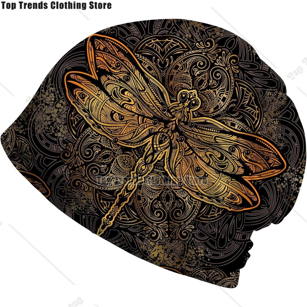 Dragonfly Unisexdala Beanie Chemo Hat Cancer Headwear Skull Hat Knitted Hat Scarf Nightcap Skull Cap for Women Unisex