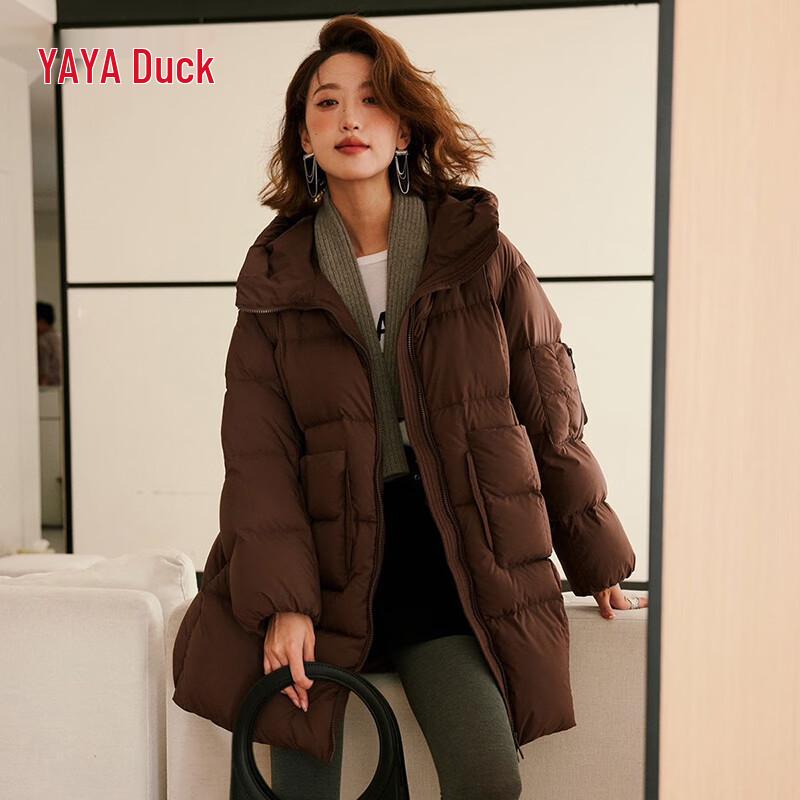 

Женский зимний пуховик Yaya свободного кроя средней длины M