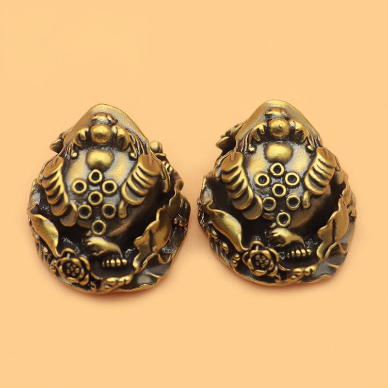 Feng Shui Toad Money Brass Wealth Chinese Fortune Golden Frog Home Office Decoration Lucky Favor Gifts Tabletop Ornament