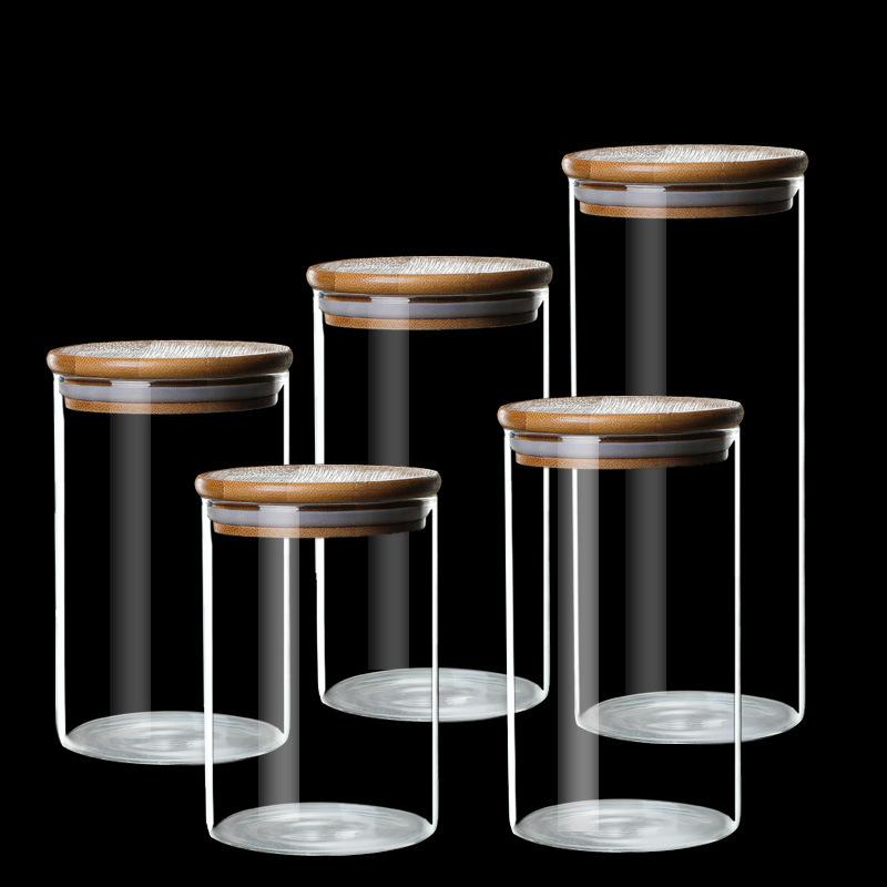 FINESSY 36 Barattoli Spezie In Vetro Con Coperchio Bambù E Etichette | Set Da 113g | Organizer Da Cucina
