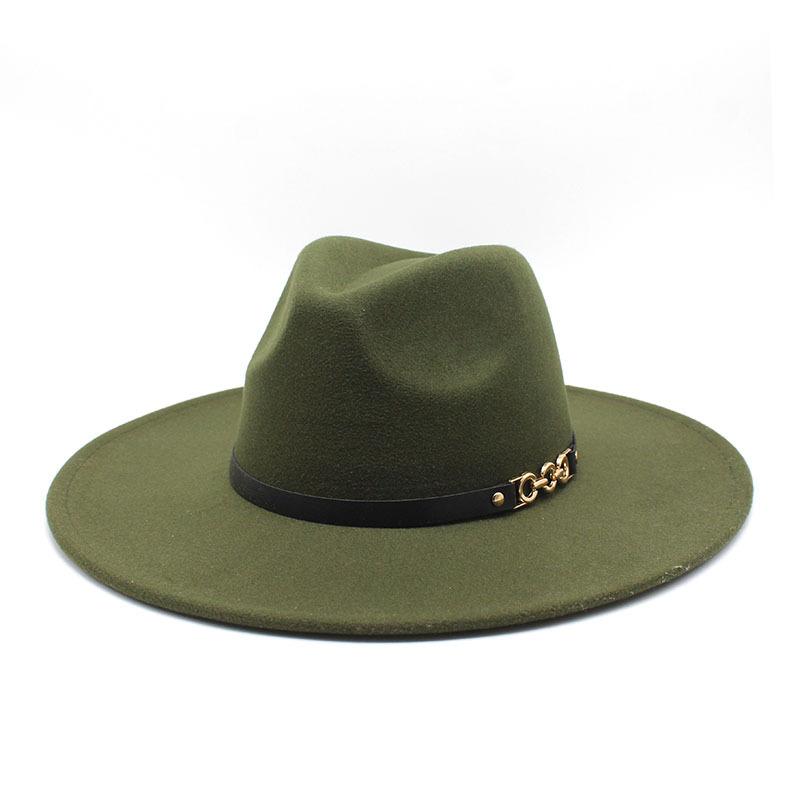 Big Eaves Wool Jazz Top Hat Women'S Casual Big Edge Felt Hat Men'S Jazz Hat 9.5Cm