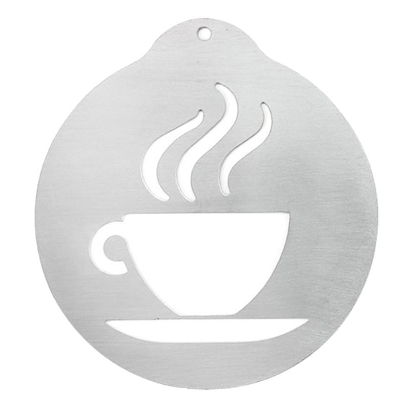 5 PCS/set Stainless Steel Lattes Art Stencils Cappuccinos Art Templates