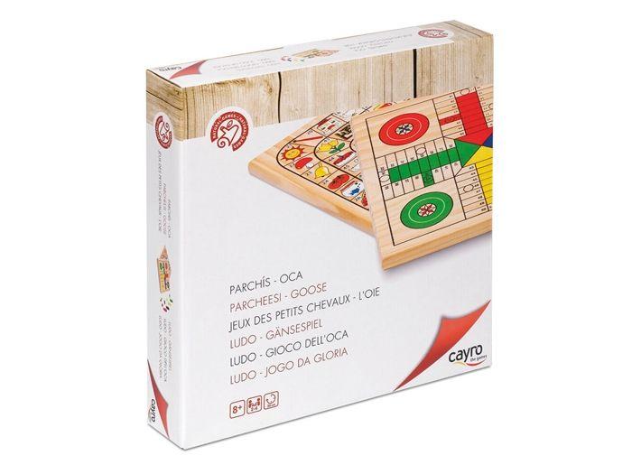 Jeu de Dames &amp; Jeu de l’Oie bois - Cayro - Plateau réversible