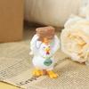 Resin Chicken Figurines with Brick Chicken Garden Statues Decors Decorative Ornament for Home Table Desk Yard Decors