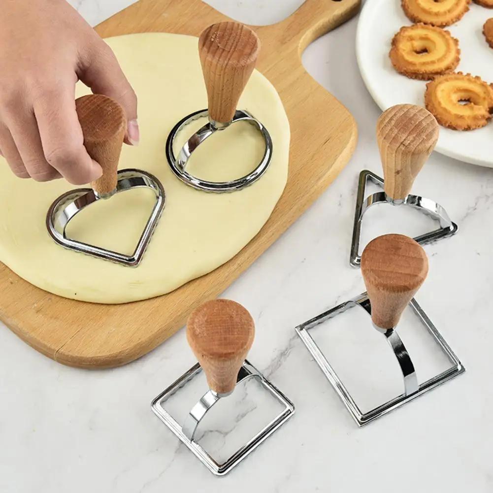 Cutter Pasta Maker Mold with Wooden Handle Kitchen Attachment for Making Pasta Dumplings Ravioli Lasagna Pierogi and More