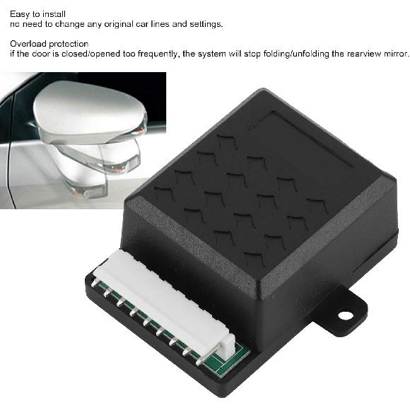 Ymiko Rear View Mirror Folding Module Universal Side Rearview Mirror Auto Fold Unfold Controller Folding Closer Module for 12V Car with Manual Switch