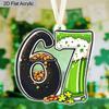 St. Patrick's Day Transparent Acrylic Pendant - Black Green Piggy Bank Clover 6/7, Hanging Wall/Door/Car/Tree, Festive Decor, Ideal Gift for Friends