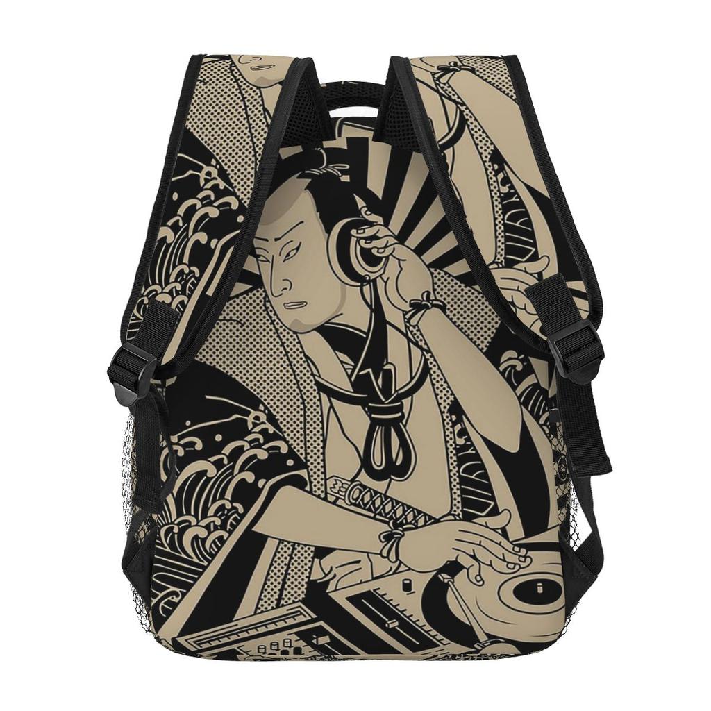 Samurai Dj Ronin Student Backpack School Bag Hiking Travel Daypack for Men Women Fashion Bookbag Shoulder Bags
