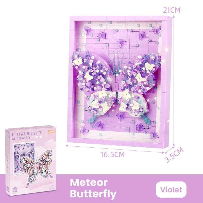 

Building Blocks Frame 2000 Pieces Dream Butterfly Micro Brick Blocks Educational Toys for Kids Girls Girlfriend Birthday Gifts фиолетовый