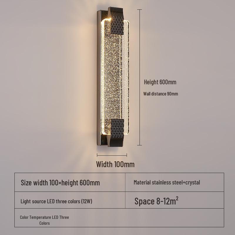 Postmodern Crystal Wall Lamp: Elegant Lighting for Living Rooms, Entrances, Aisles, Stairways, and Bedside Décor