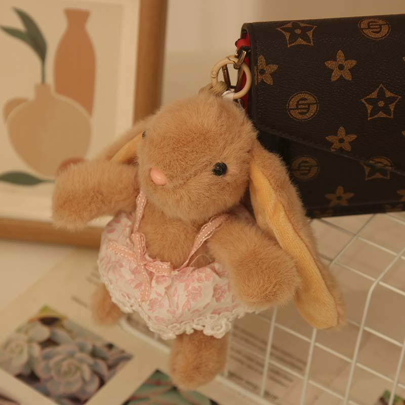 

марлевая юбка плюшевая игрушка кулон кролик брелок для сумки кулон кукла подарок для мероприятия 4 inch