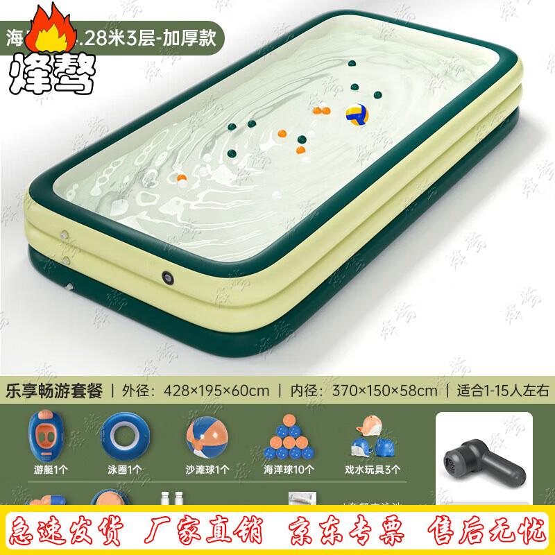 

Fenga0 Thickened Foldable Inflatable Family Swimming Pool