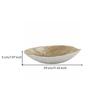 Shallow Bowl Tray with Sculptural Finish for Snack Serving on Console