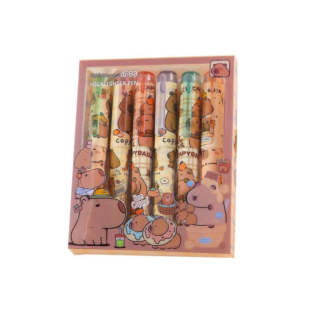 Capybara Fluorescent Highlighter for Students - Versatile Pen for Doodling, Drawing & Highlighting