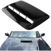 Car Hood Air Flow Vent Decorative Kit Modification Hood Scoop with Side Vents 3pcs (Black)