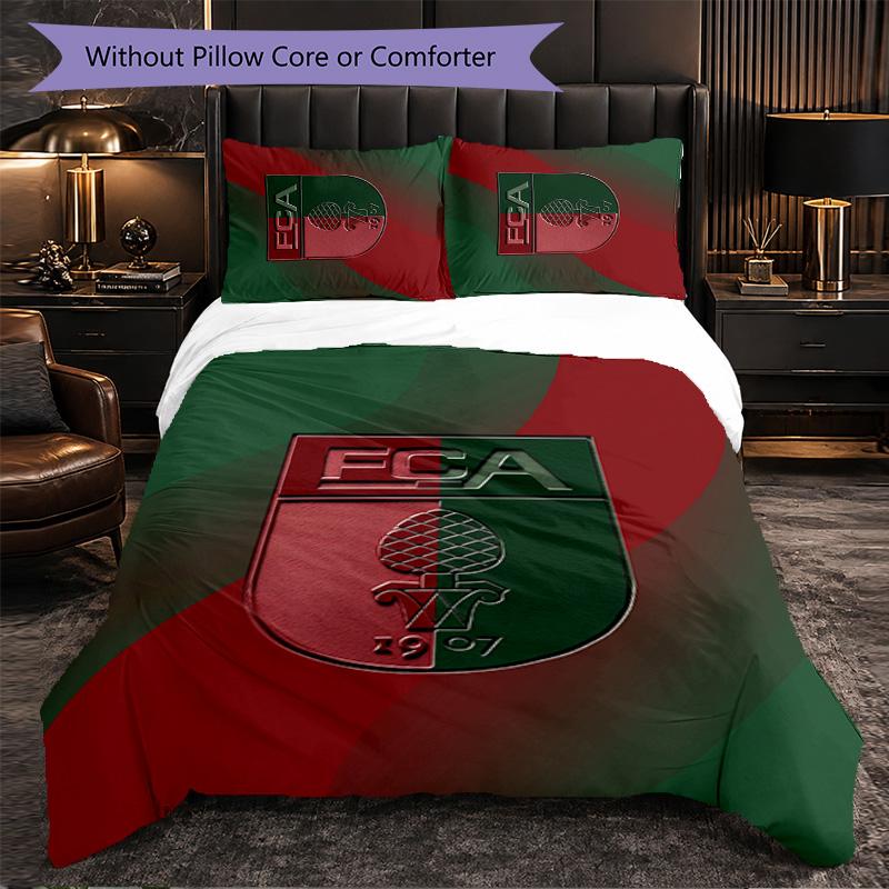FC Augsburg FC Thema Beddengoed 3-delig Dekbedovertrek Set Decoratief Beddengoed Voor Tienerkamer Huisdecoratie