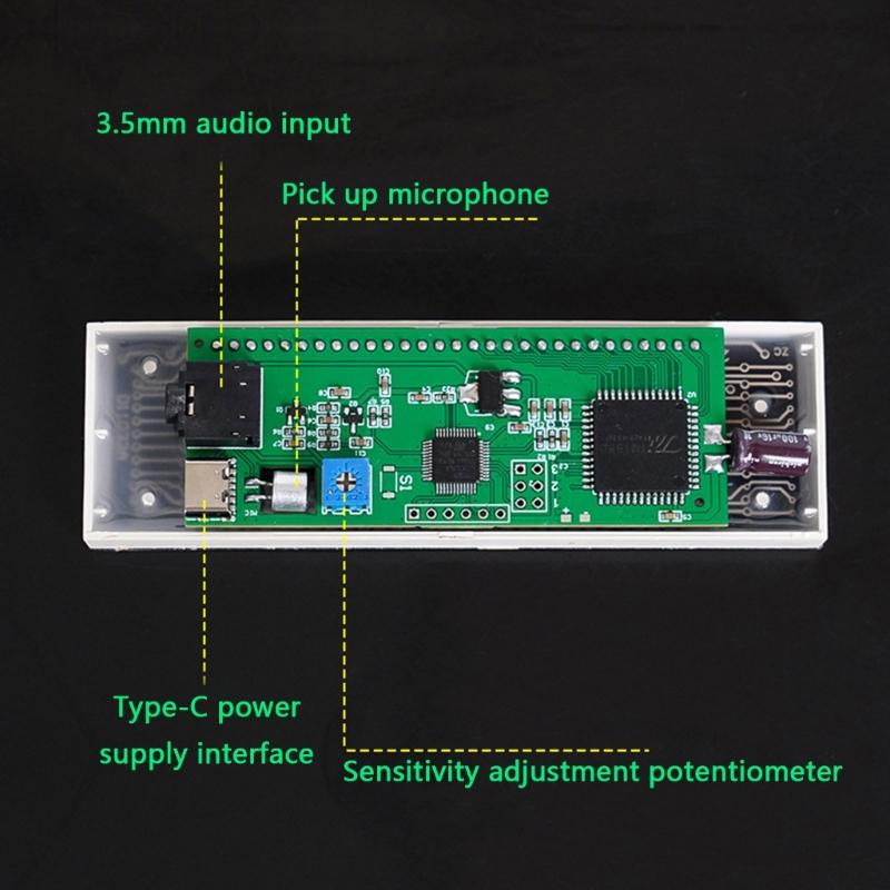 Upgrades LED Sound Visualizers Music Spectrum Display 20Hz to 25KHz with 3.5mm Input for Homes Studio & Party decors