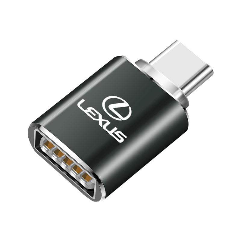 BSAT7 Type C OTG Male To USB Female Adapter Converter Connector For Lexus F SPORT GX460 Ct200h IS250 ES 220D IS200 Fsport GS GX IS LS