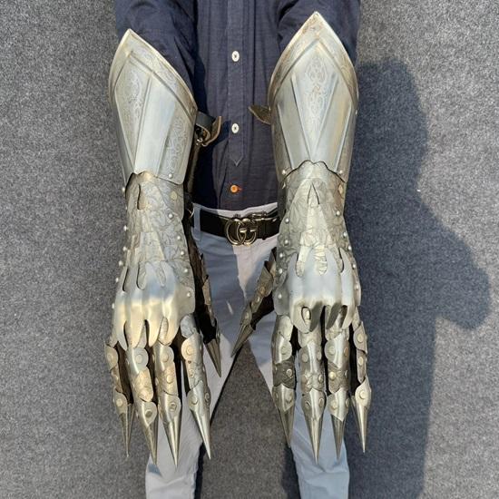 Sada rukavic Středověké rukavice Nazgul Pár nositelných rukavic Cosplay, Hraní rolí, Halloweenský kostým Nejlepší dárek pro něj