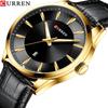 Curren 8365 Leder Herren Quarz Kalenderuhr