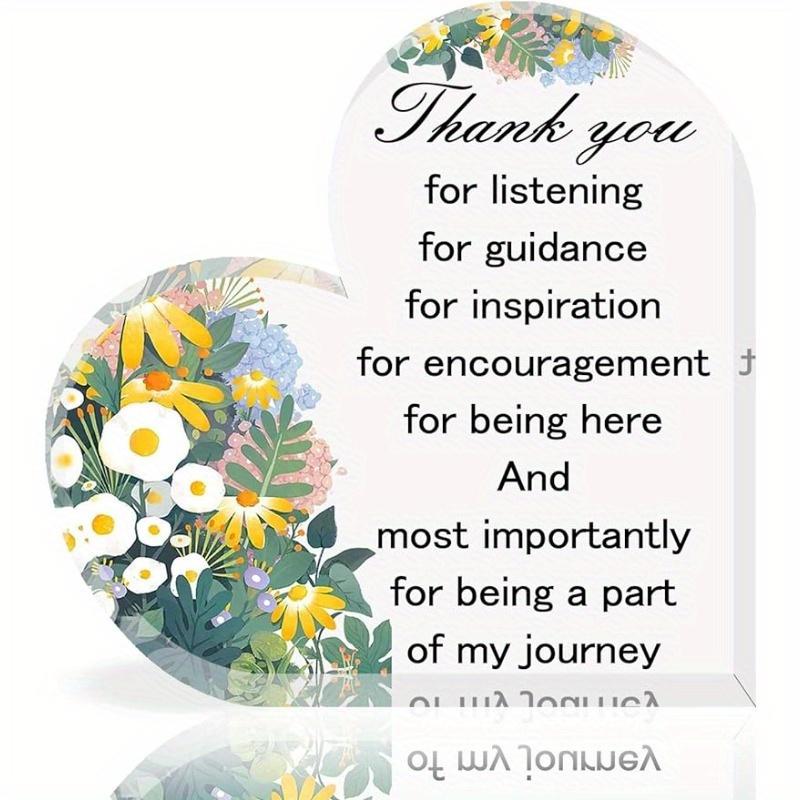 Teacher Appreciation Acrylic Sign. Thank You Gift for Birthdays, Graduation or Retirement.