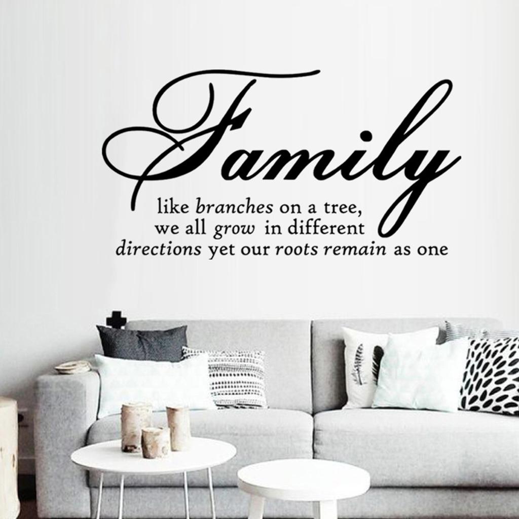 Quote Wall Sticker Removable Waterproof 45*30cm Art Black Decals Decor Family Home Office PVC Fashion New Unique