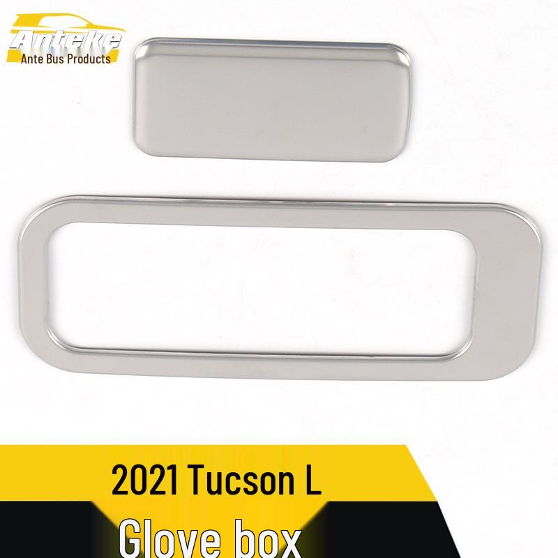2021 Tucson L Stainless Steel Center Console and Glove Box Panel Modifier