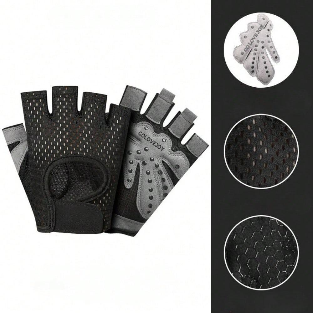 Gants Mi-doigts de Sport Cyclisme Fitness Extérieur Homme et Femme Course Montagne Haltérophilie Antidérapants Respirants Fins