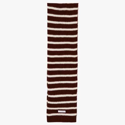 PINK PINEAPPLE SNUGGY STRIPE MUFFLER_BROWN