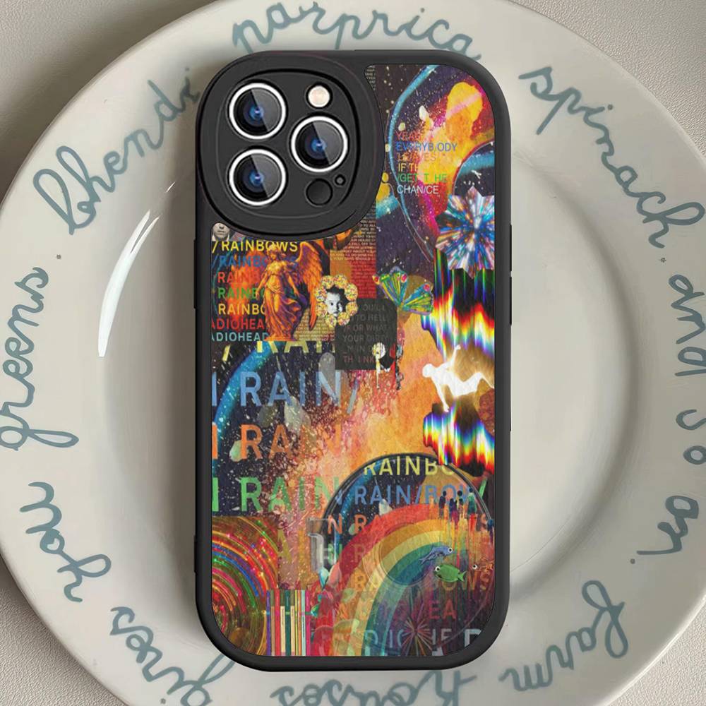 Vintage Mode Design Radiohead Handyhülle Für IPhone 11 12 13 14 15 16 Pro Max Mini Plus Weiche Lederhülle