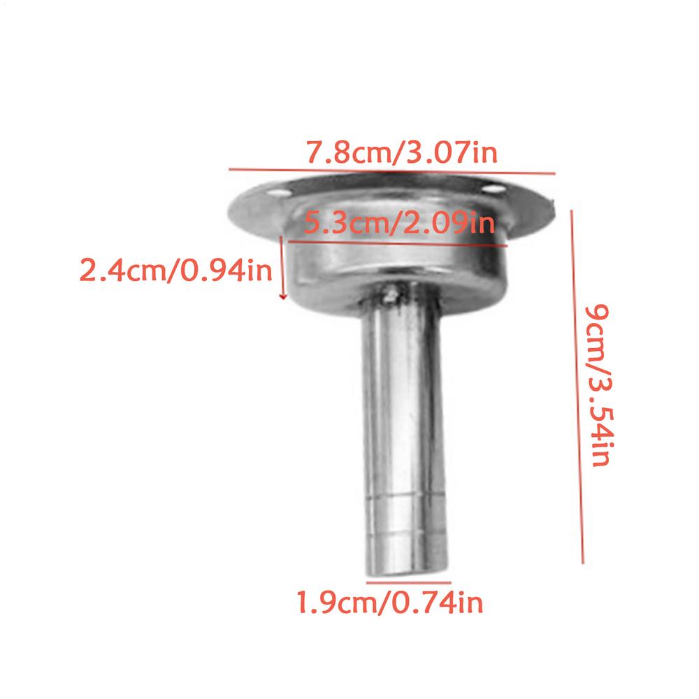 Stainless Steel Thru Hull Exhaust Hose Pipe Boat Exhaust Port Breather Vent Stainless Steel Hull Exhaust Hardware Fitting for