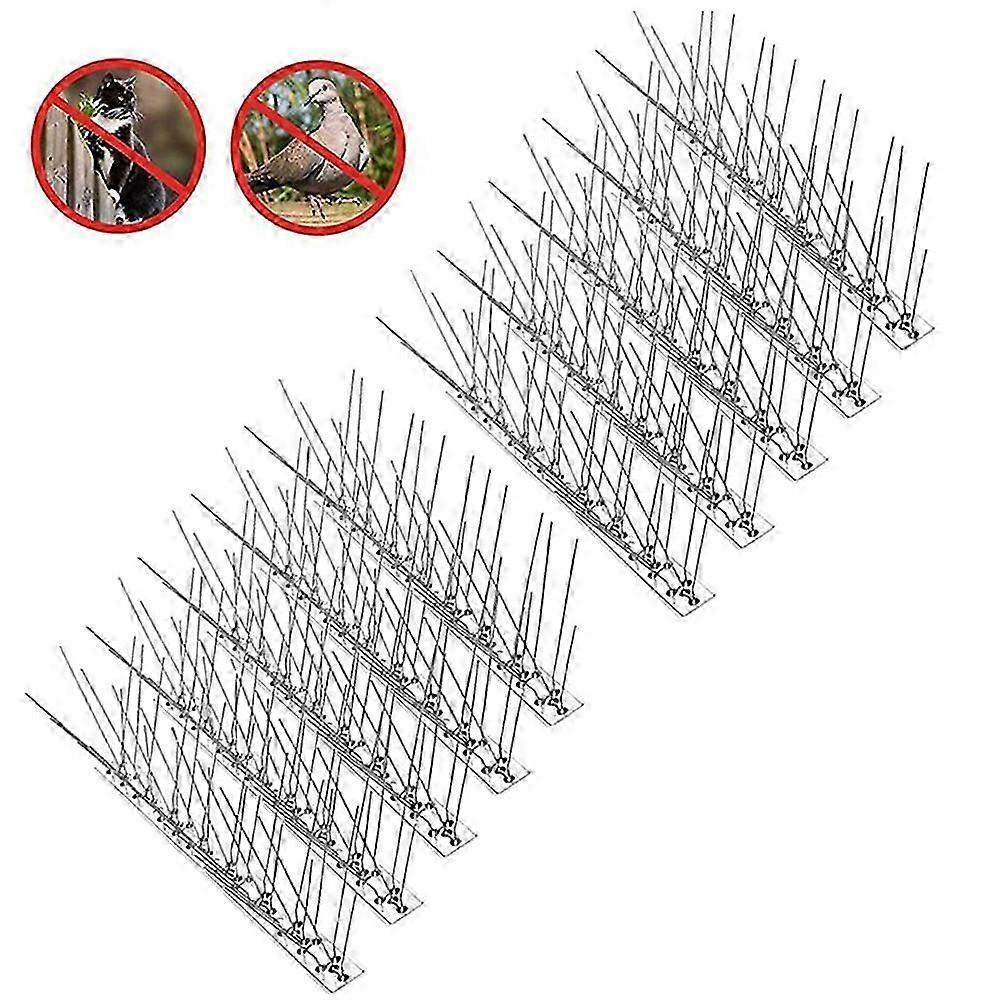 10 Sets 25cm Long Stainless Steel Bird Repellent Thorn Anti-cat Thorn Bird Device 25-26