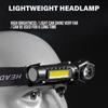 Super Bright LED Headlamp Rechargeable Flashlight with XPE COB Beads and Tail Magnet Dual Purpose Work Light Waterproof