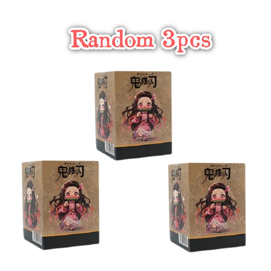 6Styles  Anime Peripheral Qversion  Figurine Kamado Nezuko Cute Style Plaything Figurine Ornament Surprise Present Box
