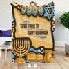 Festival of Lights Flannel Throw Blanket Soft Hanukkah Theme Design All Season Cozy Comfort for Holiday Tradition Gift