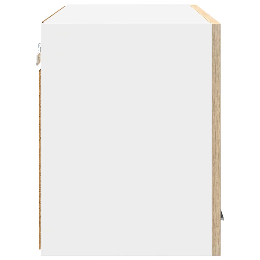 Wall Mounted Cabinet 2 pcs Sonoma Oak & White 60 x 31 x 40 cm