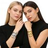 Exaggerated Personality Design Sense Metal Opening Multi-layer Wide Bracelet Women's Premium Sense Winding Bracelet Small Hand Arm Ring