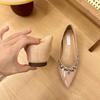 Rhinestone 5cm~ Inner Height Increase Single Shoes Women's New Small Night and Evening Beautiful Shoes French Giant Good-looking Pointed Women's Shoes