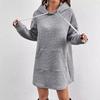 European and American Women's Fashion Casual Hooded Sweatshirt Dress