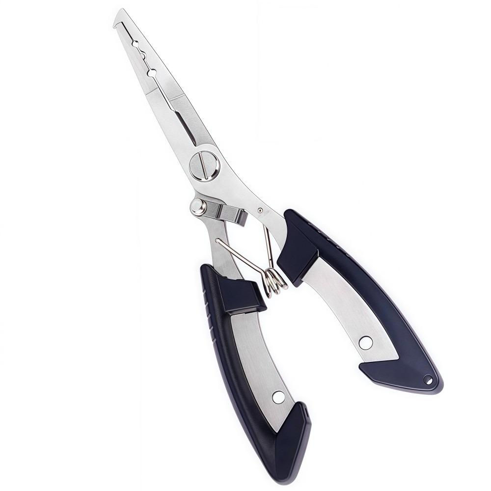 Multifunctional Fishing Needle Nose Pliers Lock Design Stainless Steel Fishing Pliers Pocket Design Lightweight Lure Pliers