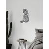 Wrought Iron Wall Decor Art Geometric Cat Metal Laser Cut Polygon