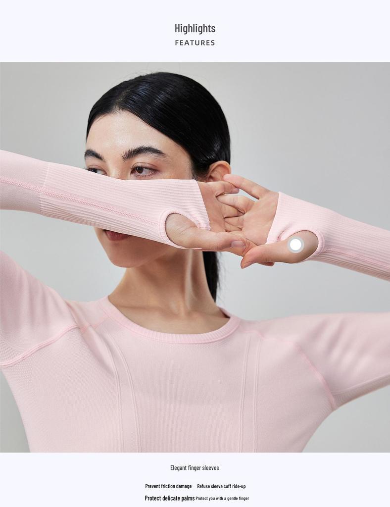 Women's Long Sleeve Round Neck Yoga & Tennis Fitness Top