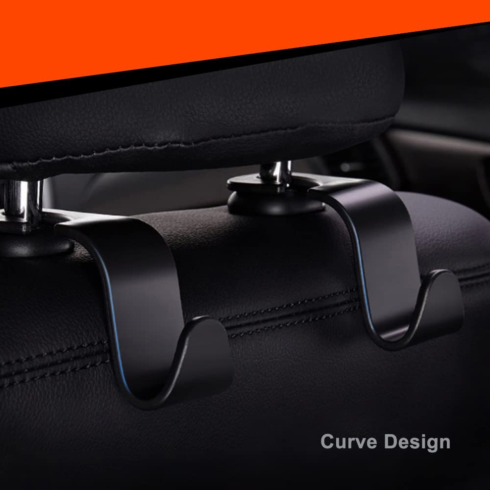 Universal Car Seat Headrest Carbon Fibre Hook Hang Storage Hanger Car Back Seat Hooks Organizer Holder Auto Interior Accessories