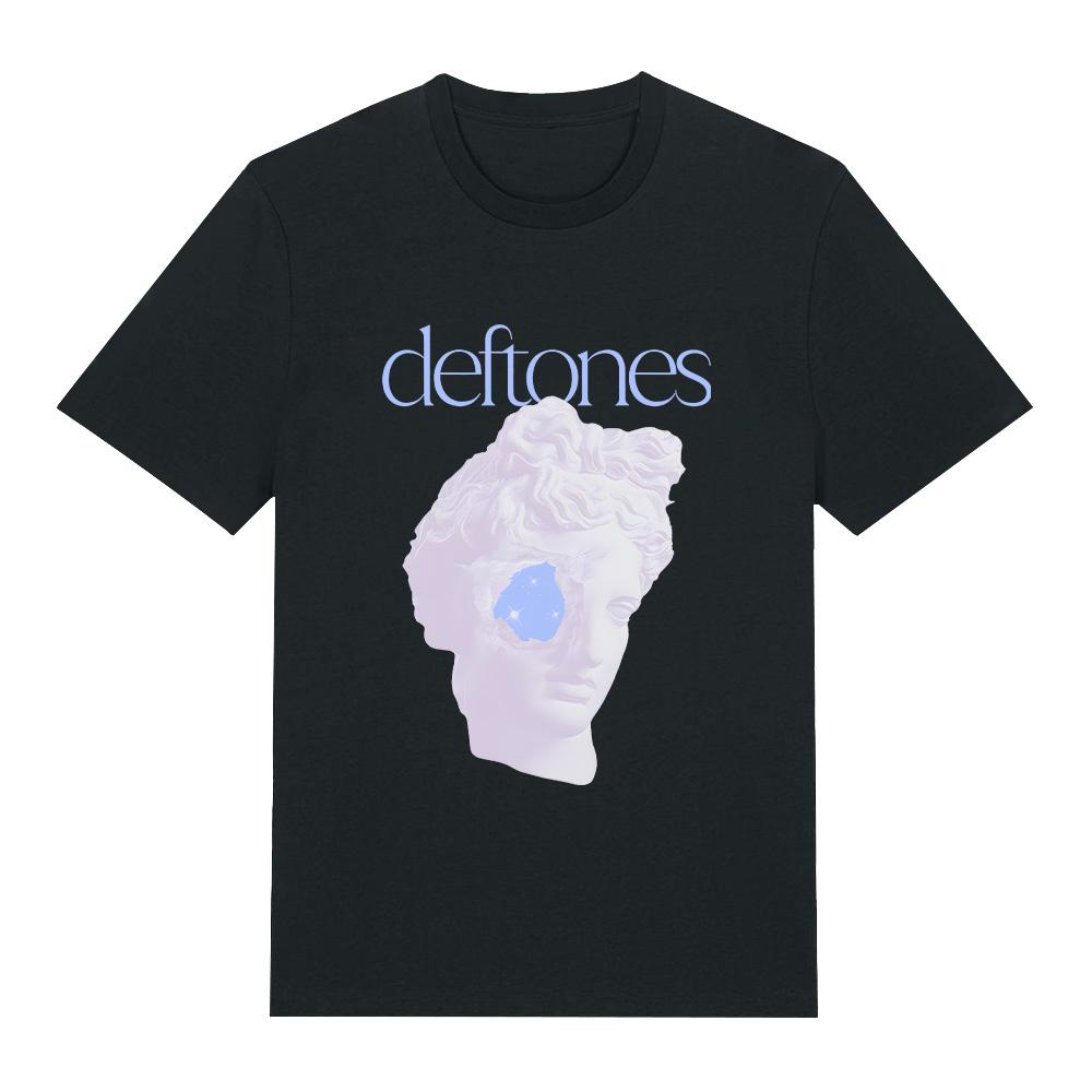 Deftones Белая Статуя Футболка Мужская Женская Хлопок Короткий Рукав Футболка Унисекс Высокое Качество Чистый Хлопок Одежда Короткий Рукав Повседневные Топы XS чёрный