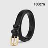 Women'S Belt With Fine Matching Western Pants 2Cm Wide Pu Leather Metal Buckle Belt Simple Versatile Decoration