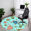 1 szt. Dywanik pod krzesło z motywem stworzeń morskich do biura, antypoślizgowy, miękki i trwały dywanik biurowy