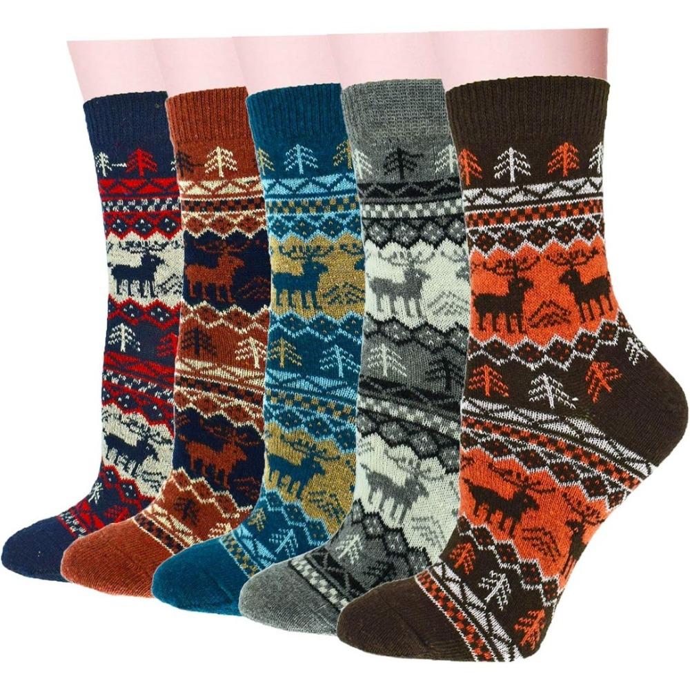 

5 пар роскошных мягких термоносков, утепленных для любой погоды, прочных, стильных, для повседневного ношения на открытом воздухе и занятий спортом, осенне-зимние носки 5 Pairs