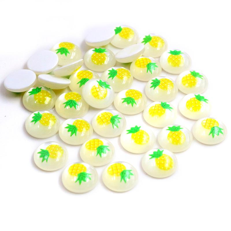 New Fashion 40pcs 12mm Mix Colors Stylish Color Half Ball Flat Back Resin Cabochons Cameo DIY Jewelry Making Accessories