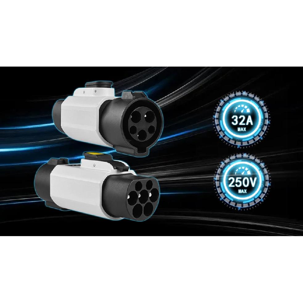 Type 1 to GBT 7.2 KW EV Charger Adaptor SAE J1772 To GB China Standard EV Charger Converter Adapter 16A 32A for EVSE Charging